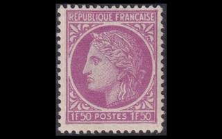 Ranska 683 ** Ceres 1.50 Fr (1945)