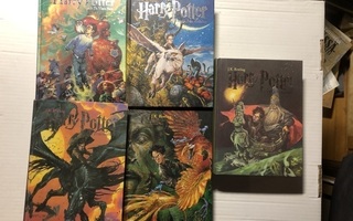 Harry Potter 5 ruotsinkielistä kirjaa samalla