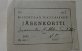 Karhula, Karhulan Katajaiset - jäsenkortti 1945