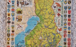 Suomi Finland -palapeli 60/70-luvulta