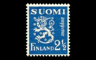 180 ** Leijona 2 1/2 mk sininen (1932)