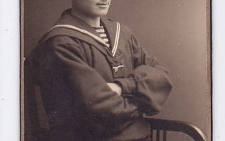 VANHA CDV Visiitti Valokuva Laivasto Matruusi Painija 1920-l