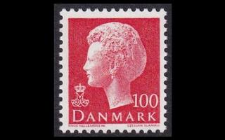 Tanska 624x ** Margrethe 100 öre pun. x-paperi (1976)