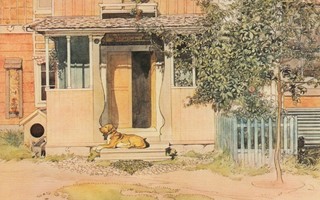 Carl Larsson: Koira talon rapulla