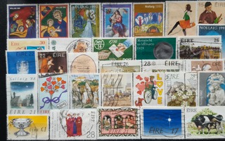 IRLANTI n.1980-90 LEIMATTUJA postimerkkejä o 31 kpl