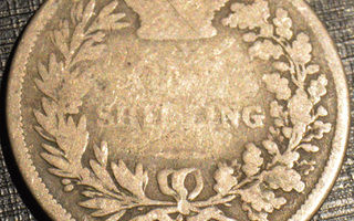 Iso Britannia 1838 1 Shilling Hopeaa