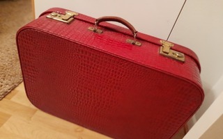 Vintage Punainen matklaukku