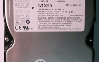 Samsung SV1021D 10,2 GB IDE 3,5" kovalevy