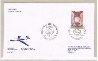 1977  Hki - Ensilento Helsinki-Montreal