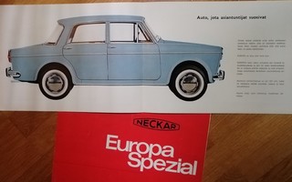 1965 Neckar Europa Spezial esite - KUIN UUSI - suom - Fiat