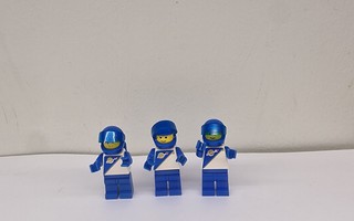 Hyväkuntoiset siniset lego space avaruusmiehet
