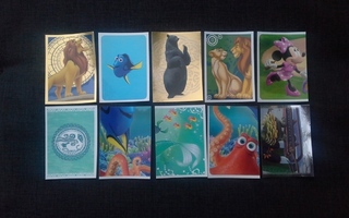 10 kpl Disney Pixar kortteja. Panini