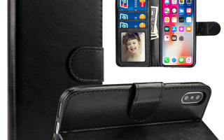 Apple iPhone XR lompakkokotelo musta