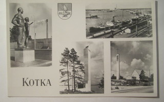 Postikortti Kotka Rautatie Juna 1950-l Alkup.Mallikappale