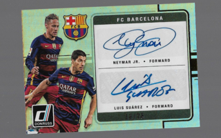 Donruss  Soccer Neymar Jr / Luis Suarez nimmarikortti