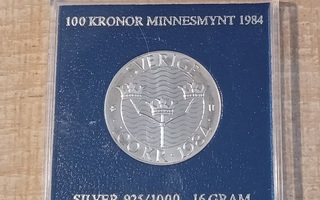 100 kr. 1983 Ruotsi KM# 863 Hopea 925 UNC (HI)