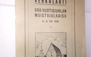 VEHKALAHTI 600-VUOTISJUHLAN MUISTOJULKAISU