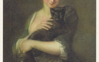 Philippe Mercier: Nainen ja musta kissa