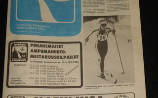 Jyväskylä Hiihtoseura -Lehti vuodelta 1982 mm Matti Nykänen