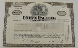Union Pacific 1984 Osakekirja
