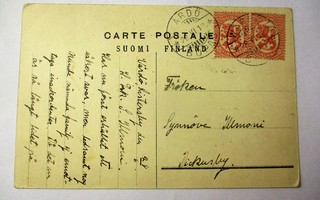 1918 Wårdö kortti Tikkurilaan (Vormö kuvana)