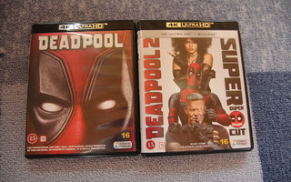 Deadpool 1 + 2 (4 levyn julkaisu) - 4K UHD HDR  [suomi]