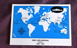 *RUOTSI HMS CARLSKRONA 1986-1987 LÅNGRESA ERIKOISLEIMA*