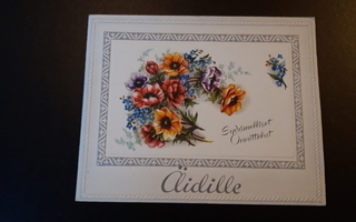 Onnittelukortti tai äitienpäiväkortti äidille vintage kortti