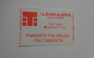 TT-etiketti T-lähikauppa Palta-Puoti, Paltamo