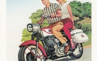 Mainos Harley Davidson Sportster moottoripyörä (postikortti)