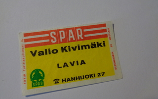 TT-etiketti Spar Valio Kivimäki, Lavia