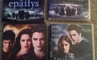 Twilight-elokuvat (4 kpl) dvd:llä