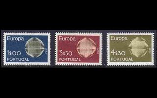 Portugali 1092-4 ** Europa (1970)