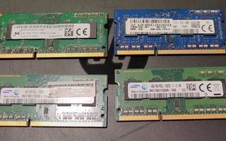 4kpl 4GB DDR3 So-dimm muistikampoja