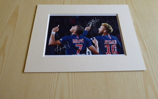 Mbappé ja Neymar Jr. PSG valokuva paspis 15 cm x 20 cm
