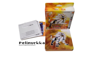 Pokemon Sun -pelin steelbook + kotelo + ohjeet - 3DS