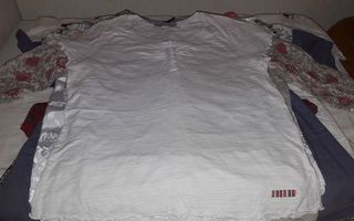 Toppi / t-paita : valkoinen paita koko L