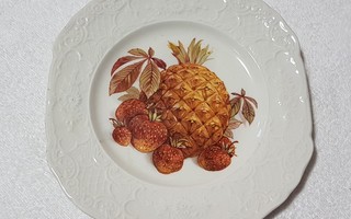 Unicorn Tableware, ananas seinälautanen vintage
