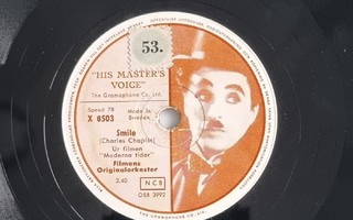 Savikiekko 1954 - Charlie Chaplin - Smile - HMV X 8503