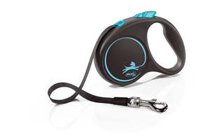 Flexi Automatic leash Black Design S 5 m  Blue
