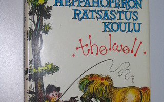 Thelwell: Heppahöperön ratsastuskoulu 1.p. 1979, kansipaperi