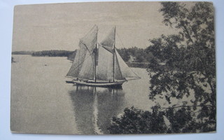 VANHA Postikortti Pellinki Porvoo Laiva 1920