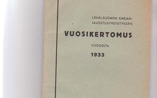 Länsi-Suomen Karjanjalostus, vuosikertomukset 1933,1935.