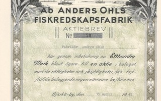 1942 Kalastustarvikeyhtiö Anders Ohls, Björköby (Vaasa)