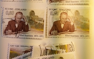 Eliel Saarisen syntymästä 100 vuotta postimerkki 0,60 markka