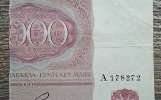 5000 markkaa 1939!