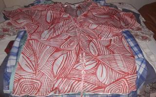 Toppi / t-paita : punavalkoinen sifonki paita koko , 42