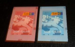 LAPE 1602 JA 1603 ** SUOMEN LEIJONA. 1 JA 5 € MERKIT