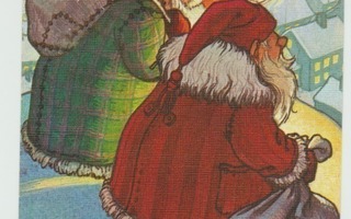 Andström : Kolme joulupukkia katselee kylää