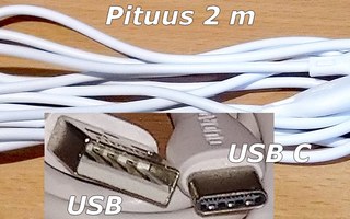 Latausjohto 2m USB / USB type C